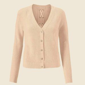 CAbi Style #3357 Womens Eliza Cardigan Pink Sweater Size M